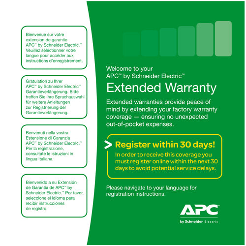 APC Extended warranty, Easy UPS SMV SMVS, level 03, 1 year