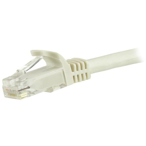 StarTech.com 14ft CAT6 Ethernet Cable - White CAT 6 Gigabit Ethernet Wire -250MHz 100W PoE RJ45 UTP Network/Patch Cord Snagless w/Strain Relief Individually Tested