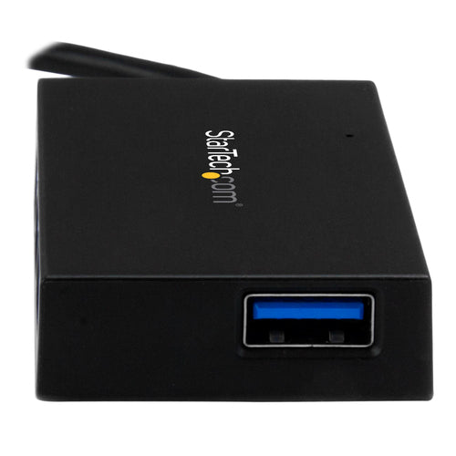 StarTech.com 4 Port USB C Hub - USB Type-C Hub w/ 4x USB-A Ports (USB 3.0/3.1 Gen 1 SuperSpeed 5Gbps) - USB Bus or Self Power - Portable USB-C to USB-A BC 1.2 Charging Hub w/ Power Adapter~4 Port USB C Hub - USB Type-C Hub w/ 4x USB-A Ports USB 3.0 hub