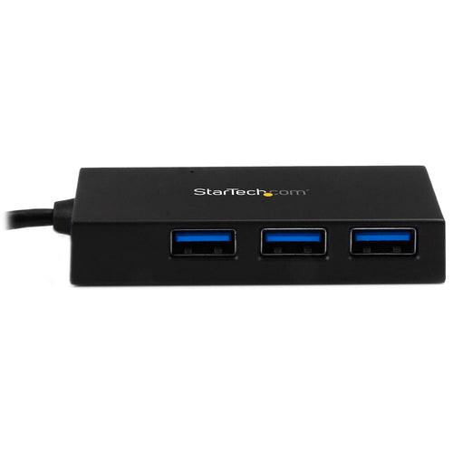 StarTech.com 4 Port USB C Hub - USB Type-C Hub w/ 4x USB-A Ports (USB 3.0/3.1 Gen 1 SuperSpeed 5Gbps) - USB Bus or Self Power - Portable USB-C to USB-A BC 1.2 Charging Hub w/ Power Adapter~4 Port USB C Hub - USB Type-C Hub w/ 4x USB-A Ports USB 3.0 hub