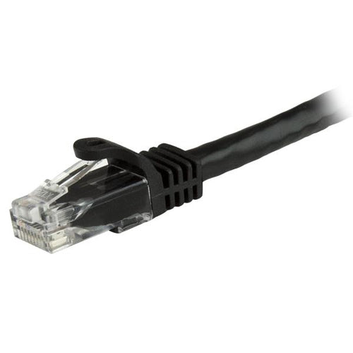StarTech.com 2ft CAT6 Ethernet Cable - Black CAT 6 Gigabit Ethernet Wire -250MHz 100W PoE RJ45 UTP Network/Patch Cord Snagless w/Strain Relief Individually Tested