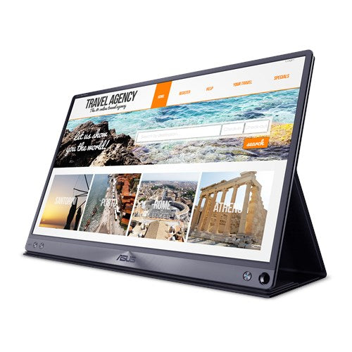 ASUS MB16AC computer monitor 39.6 cm (15.6") 1920 x 1080 pixels Full HD LED Grey