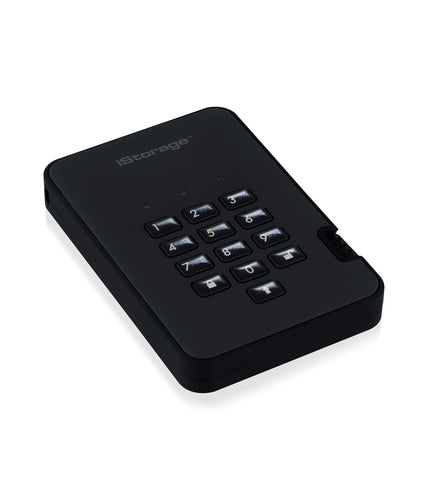 iStorage diskAshur² HDD 500GB Black | Secure Portable Hard Drive |AES-XTS 256-bit Hardware Encryption | PIN protected | OS & Platform Independent | TAA Compliant |Brute force hack defence | Dust/Water Resistant