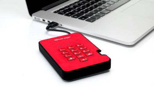 iStorage diskAshur² SSD 256GB Red | Secure Portable Solid State Drive |AES-XTS 256-bit Hardware Encryption | PIN protected | OS & Platform Independent | TAA Compliant |Brute force hack defence | Dust/Water Resistant