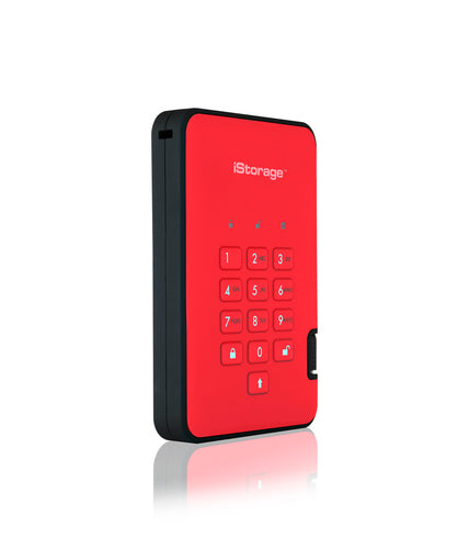 iStorage diskAshur² SSD 256GB Red | Secure Portable Solid State Drive |AES-XTS 256-bit Hardware Encryption | PIN protected | OS & Platform Independent | TAA Compliant |Brute force hack defence | Dust/Water Resistant