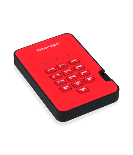 iStorage diskAshur² SSD 256GB Red | Secure Portable Solid State Drive |AES-XTS 256-bit Hardware Encryption | PIN protected | OS & Platform Independent | TAA Compliant |Brute force hack defence | Dust/Water Resistant