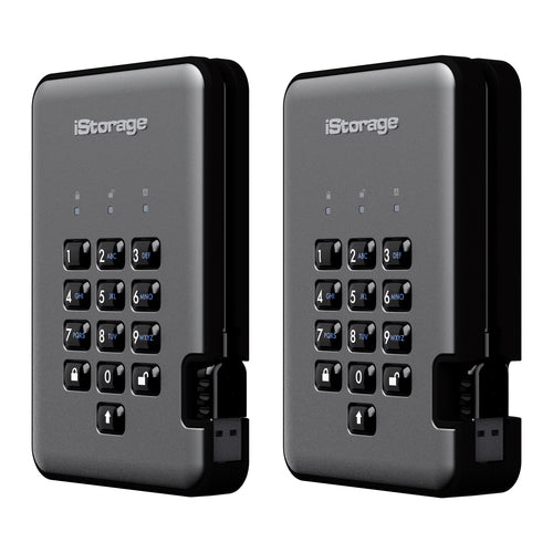 iStorage diskAshur PRO² HDD 4TB | Secure Portable Hard Drive |FIPS 140-2 Level 3 certified | AES-XTS 256-bit Hardware Encryption | PIN protected | OS & Platform Independent |GDPR, TAA Compliant|Brute force hack defence | Dust/Water Resistant