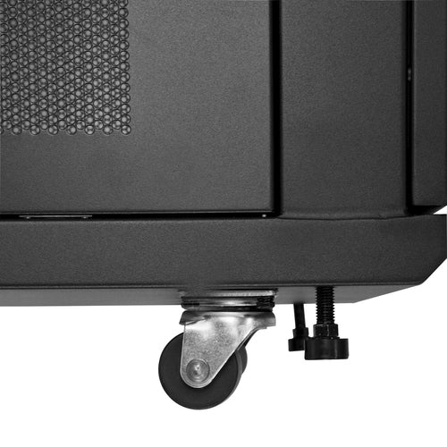 StarTech.com 4-Post 42U Server Rack Cabinet, 19" Data Rack Cabinet for Computer / AV / IT Equipment mount, Rack Server Cabinet with Casters, Full Size Industrial Network Cabinet