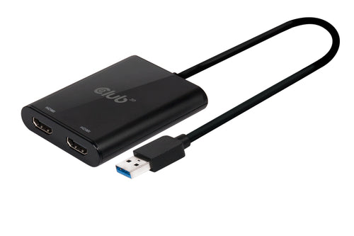 CLUB3D USB A to HDMI™ 2.0 Dual Monitor 4K 60Hz