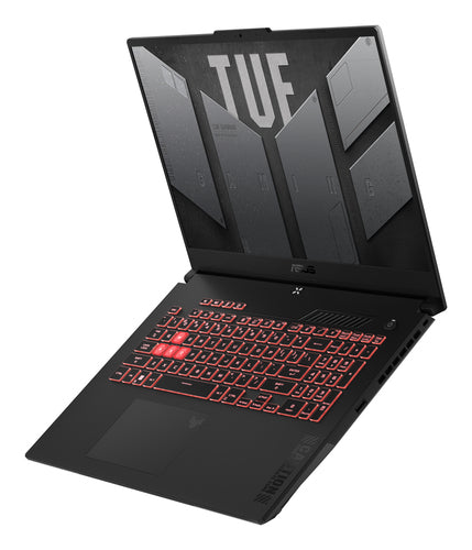 ASUS TUF Gaming A17 FA707NU-DS74 laptop AMD Ryzen™ 7 7735HS 43.9 cm (17.3") Full HD 16 GB DDR5-SDRAM 1 TB SSD NVIDIA GeForce RTX 4050 Wi-Fi 6 (802.11ax) Windows 11 Home Black, Grey