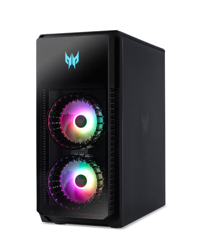 Acer Predator PO5-655 Intel® Core™ i7 i7-14700F 16 GB DDR5-SDRAM 2 TB HDD NVIDIA GeForce RTX 4070 Ti Windows 11 Pro Desktop PC Black