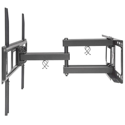 Manhattan TV & Monitor Mount, Wall, Full Motion, 1 screen, Screen Sizes: 37-65", Black, VESA 100x100 to 600x400mm, Max 40kg, LFD, Tilt & Swivel with 3 Pivots, Lifetime Warranty