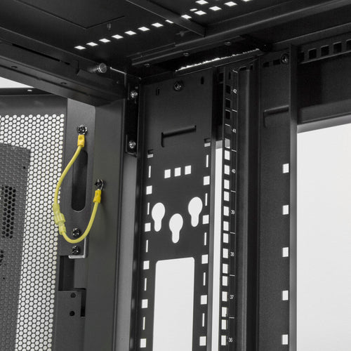 StarTech.com 4-Post 42U Server Rack Cabinet, 19" Data Rack Cabinet for Computer / AV / IT Equipment mount, Rack Server Cabinet with Casters, Full Size Industrial Network Cabinet