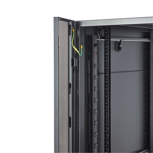 StarTech.com 4-Post 42U Server Rack Cabinet, 19" Data Rack Cabinet for Computer / AV / IT Equipment mount, Rack Server Cabinet with Casters, Full Size Industrial Network Cabinet