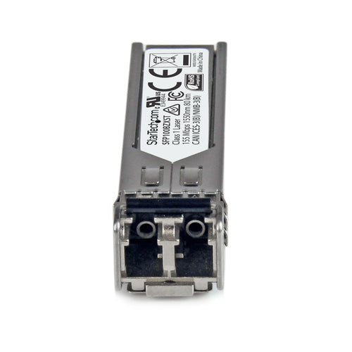 StarTech.com MSA Compliant SFP Transceiver Module - 100BASE-ZX~MSA Uncoded SFP Module - 100BASE-ZX - 100MbE Single Mode Fiber (SMF) Optic Transceiver - 100Mb Ethernet SFP - LC 80km - 1550nm - DDM