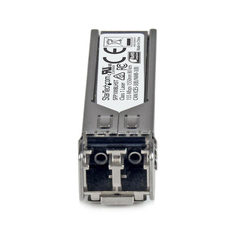 StarTech.com MSA Compliant SFP Transceiver Module - 100BASE-LH~MSA Uncoded SFP Module - 100BASE-LH - 100MbE Single Mode Fiber (SMF) Optic Transceiver - 100Mb Ethernet SFP - LC 80km - 1550nm - DDM