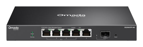 TP-Link ES206XPP-M2 network switch Managed L2 2.5G Ethernet (100/1000/2500) Power over Ethernet (PoE) Desktop/Wall-Mounting Black