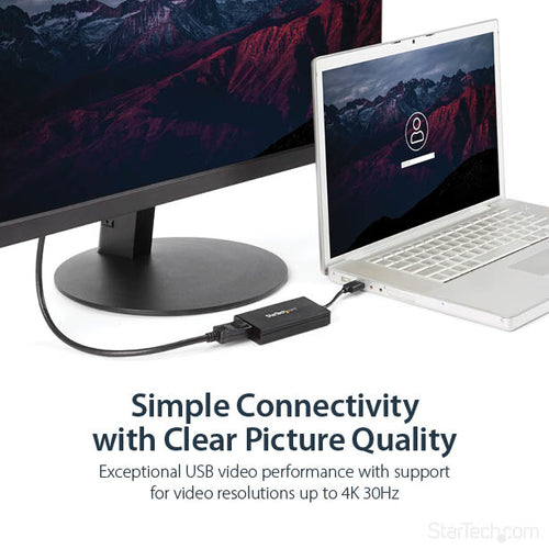 StarTech.com USB 3.0 to DisplayPort Adapter - DisplayLink Certified - 4K 30Hz
