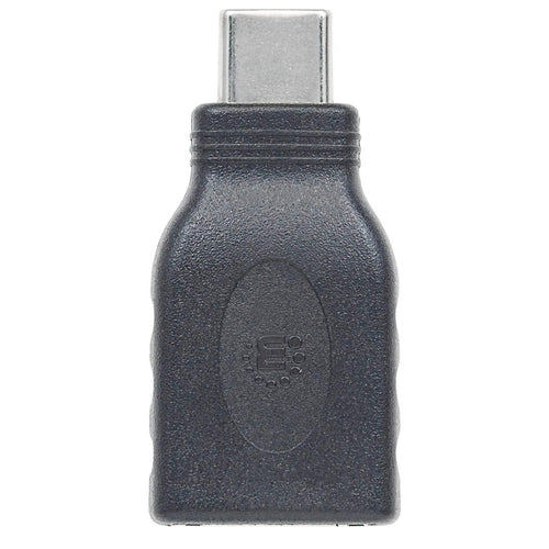 Manhattan USB-C to USB-A Adapter, Male to Female, 5 Gbps (USB 3.2 Gen1 aka USB 3.0), SuperSpeed USB, Black, Lifetime Warranty, Equivalent to USB31CAADG