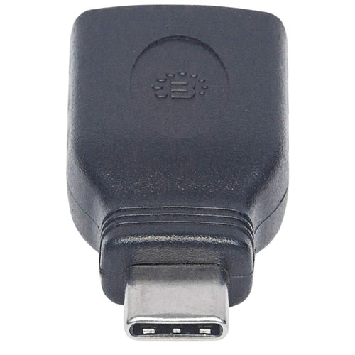 Manhattan USB-C to USB-A Adapter, Male to Female, 5 Gbps (USB 3.2 Gen1 aka USB 3.0), SuperSpeed USB, Black, Lifetime Warranty, Equivalent to USB31CAADG