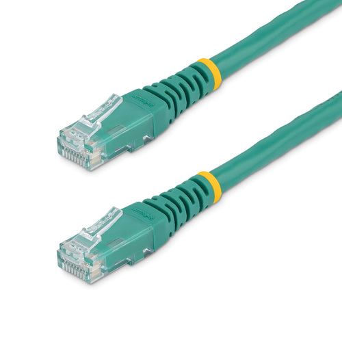 StarTech.com 20ft CAT6 Ethernet Cable - Green CAT 6 Gigabit Ethernet Wire -250MHz 100W PoE RJ45 UTP Molded Network/Patch Cord w/Strain Relief/ Individually Tested