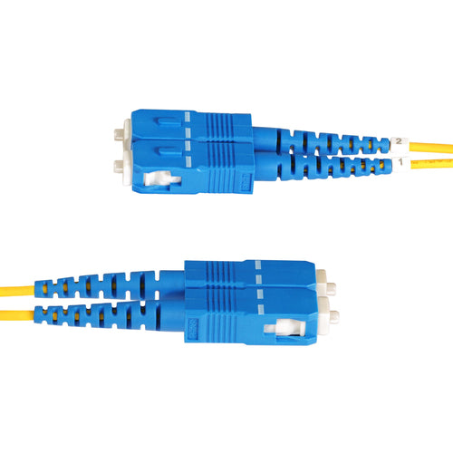 StarTech.com 2m (6.6ft) LC to SC (UPC) OS2 Single Mode Duplex Fiber Optic Cable, 9/125µm, 100G, Bend Insensitive, Low Insertion Loss - LSZH Fiber Jumper Cord