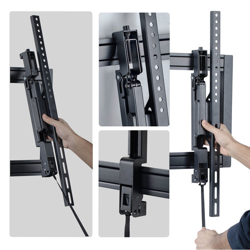 StarTech.com UL Listed Extendable TV Wall Mount for up to 105inch 176lb (80kg) Display, Easy Rear Access, Laterally Adjustable Bracket Supports up to VESA 1000x600