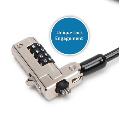 Kensington Slim N17 Serialised Combination Laptop Lock for Wedge-Shaped Slots