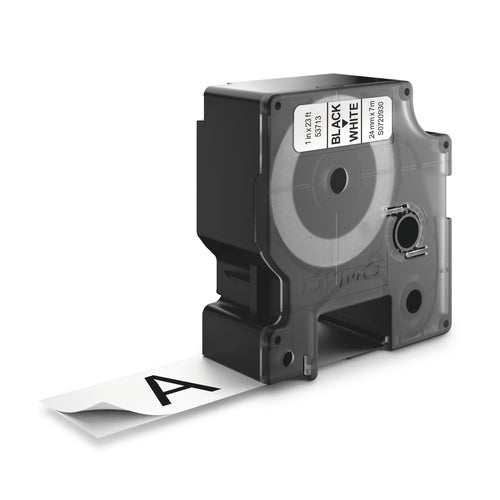 DYMO Authentic D1 Labels | Black Print on White | 24mm x 7m | Self-Adhesive Labels for LabelManager Label Printers