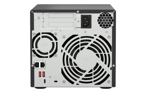 QNAP TS-473A-SW5T-US NAS/storage server Tower Ryzen Embedded V1500B 8 GB DDR4 0 TB QNAP Turbo System Black