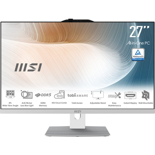MSI Modern AM272P 1M-820US Intel Core 7 150U 68.6 cm (27") 1920 x 1080 pixels All-in-One PC 32 GB DDR5-SDRAM 1 TB SSD Windows 11 Home Wi-Fi 6E (802.11ax) White