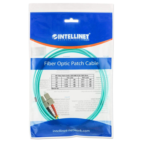 Intellinet 751469 InfiniBand/fibre optic cable 10 m ST SC Aqua colour