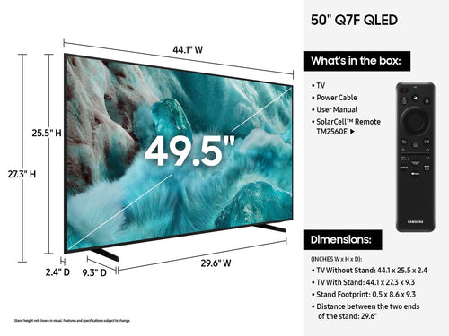 Samsung Q7F QN50Q7FAAF 127 cm (50") 4K Ultra HD Smart TV Wi-Fi Black