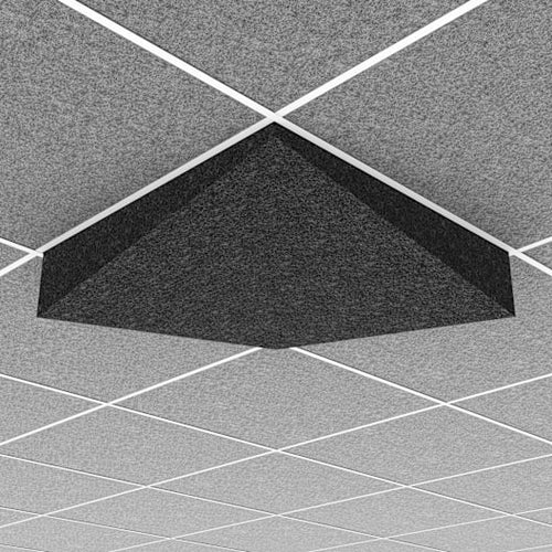 Middle Atlantic Products Ori Acoustic Ceiling Tile in Silver Gray, Valley 1, 9/16" Layin