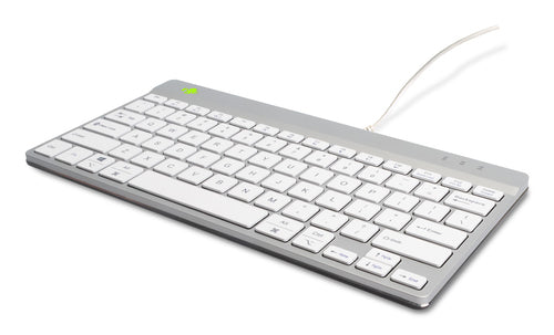 R-Go Tools Ergonomic keyboard R-Go Compact Break, compact keyboard with break software, QWERTY (US), wired, white