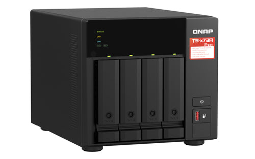 QNAP TS-473A-SW5T-US NAS/storage server Tower Ryzen Embedded V1500B 8 GB DDR4 0 TB QNAP Turbo System Black