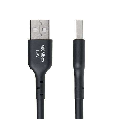 StarTech.com 15ft (4.5m) USB-A to USB-C Charging Cable, Charge & Sync, 3A, USB 2.0, TPE Jacket - Black USB Charging Cord