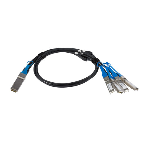 StarTech.com MSA Uncoded Compatible 1m 40G QSFP+ to 4x SFP+ Direct Attach Breakout Cable Twinax - 40GbE QSFP+ to 4x SFP+ Copper DAC 40 Gbps Low Power Passive Transceiver Module DAC