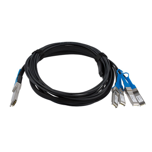 StarTech.com MSA Uncoded Compatible 3m 40G QSFP+ to 4x SFP+ Direct Attach Breakout Cable Twinax - 40GbE QSFP+ to 4x SFP+ Copper DAC 40 Gbps Low Power Passive Transceiver Module DAC