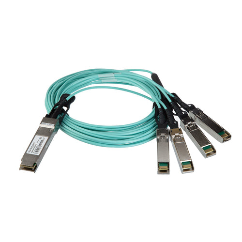 StarTech.com AOC Breakout Cable for Cisco QSFP-4X10G-AOC3M - 3m/9.84ft 40G 1x QSFP+ to 4x SFP+ AOC Cable - 40GbE QSFP+ Active Optical Fiber - 40Gbps QSFP Plus/Transceiver Module Breakout Cable - C9300 C3850 (QSFP4X10GAO3)~AOC Breakout Cable for Cisco
