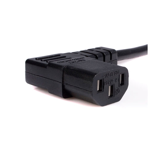StarTech.com 6ft (2m) Computer Power Cord, NEMA 5-15P to Right Angle C13, 10A 125V, 18AWG, Black Replacement AC Power Cord, Printer Power Cord, PC Power Supply Cable, Monitor Power Cable - UL Listed