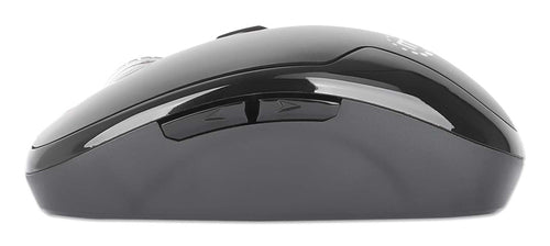 Manhattan USB-A Nano Receiver, Six Buttons with Scroll Wheel, 800/1200/1600 dpi, Wrist-Friendly Contour, Black