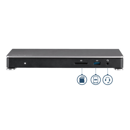 StarTech.com Thunderbolt 3 Dock - Dual Monitor 4K 60Hz TB3 Laptop Docking Station with DisplayPort - 85W Power Delivery Charging - 6-Port USB 3.0 Hub, SD 4.0, GbE, Audio - Windows & Mac