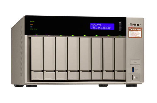 QNAP TVS-873e NAS Tower AMD Embedded R-Series SoC RX-421BD 4 GB DDR4 0 TB QNAP Turbo System Gold