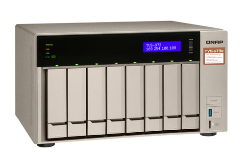 QNAP TVS-873e NAS Tower AMD Embedded R-Series SoC RX-421BD 4 GB DDR4 0 TB QNAP Turbo System Gold
