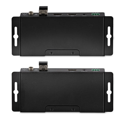 StarTech.com 4K HDMI over Fiber Extender Kit, 4K 60Hz up to 3300ft/1km (Single Mode) or 1000ft/300m (Multimode) LC Fiber Optic, HDR, HDCP, 3.5mm Audio/RS232/IR Extender, Transmitter and Receiver Kit