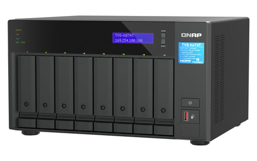 QNAP TVS-h874T NAS Tower Intel® Core™ i9 64 GB DDR4 0 TB QuTS hero Black