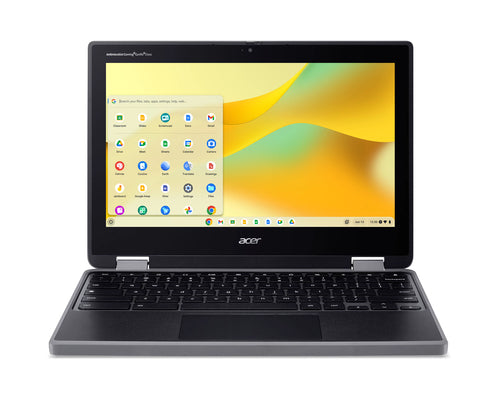 Acer Chromebook R724T-K2MJNA MediaTek Kompanio 520 Laptop 29.5 cm (11.6") Touchscreen HD 4 GB LPDDR4x-SDRAM 32 GB Flash Wi-Fi 6 (802.11ax) ChromeOS Black