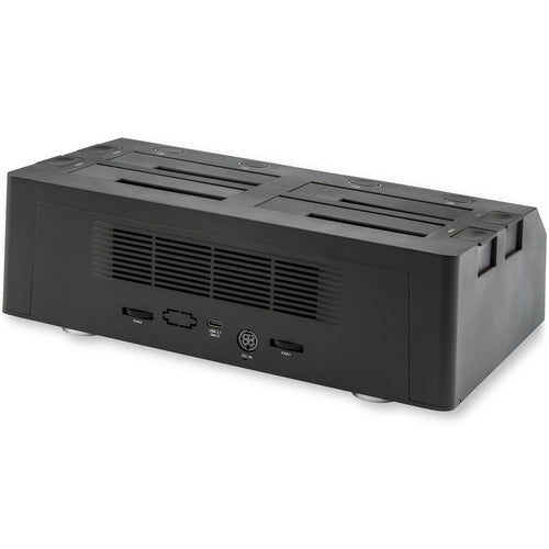 StarTech.com 4-Bay USB to SATA Hard Drive Docking Station, USB 10Gbps, External 2.5" & 3.5" SSD / HDD Dock, SATA III, Hot-Swap Hard Drive Bay, Top-Loading