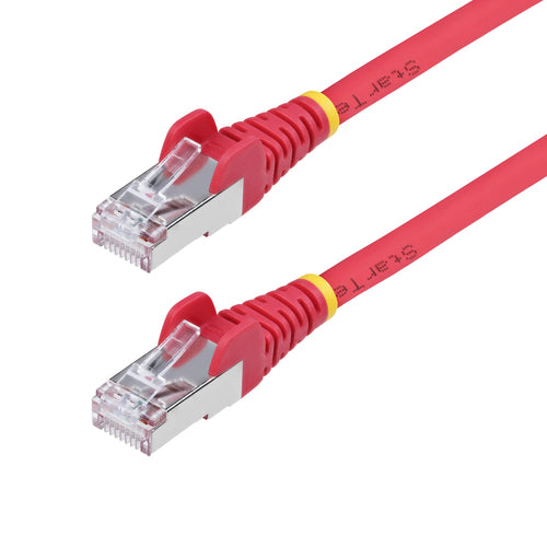StarTech.com 6in Red CAT6a Ethernet Cable, Snagless RJ45, 10GbE, 100W PoE++, S/FTP, LSZH, 27AWG Pure Bare Copper Wire, 500MHz, Shielded Network Patch Cord w/Strain Reliefs, Individually Tested/ETL Verified